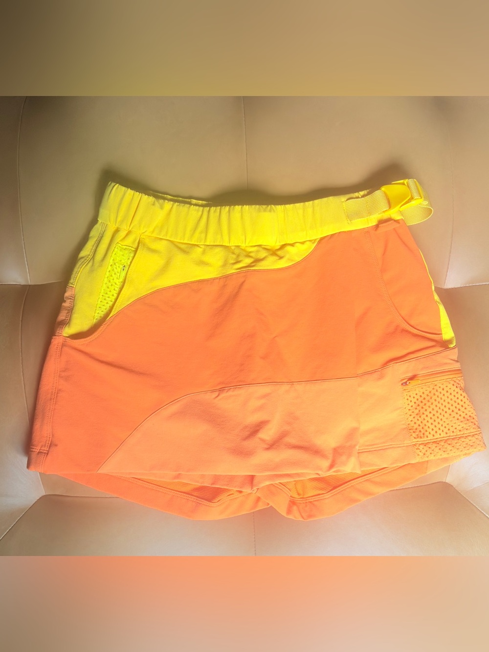 Outdoor Voices RecTrek Skort in Sunshine Clementine Sun Orange Skirt Shorts XS